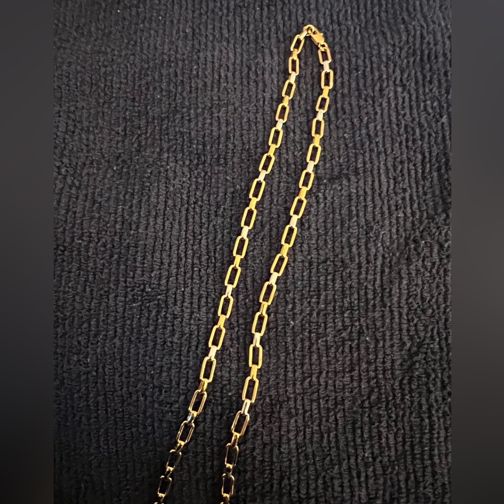 2 Tone (gold and silver) Tarnish and Nickel Free Paper Clip Chain 18”